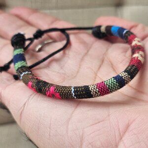 Handmade Bracekets Boho Hippie Bracelet Multicolor Woven Braided